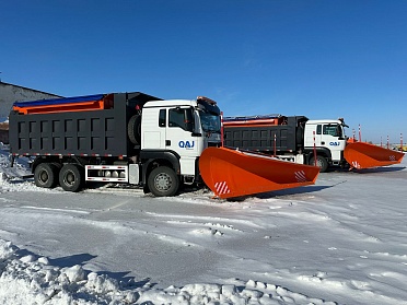 Начинаем этот год и первую рабочую неделю с отгрузки оборудования для зимнего содержания дорог на базе самосвала HOWO в Казахстан!